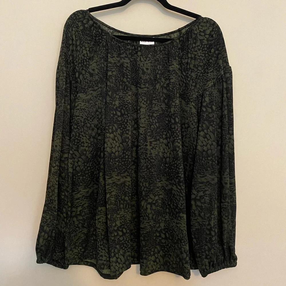 BUNDLE OF FOUR Ava & Viv Long Sleeve Blouses size X & 1X - Picture 4 of 5